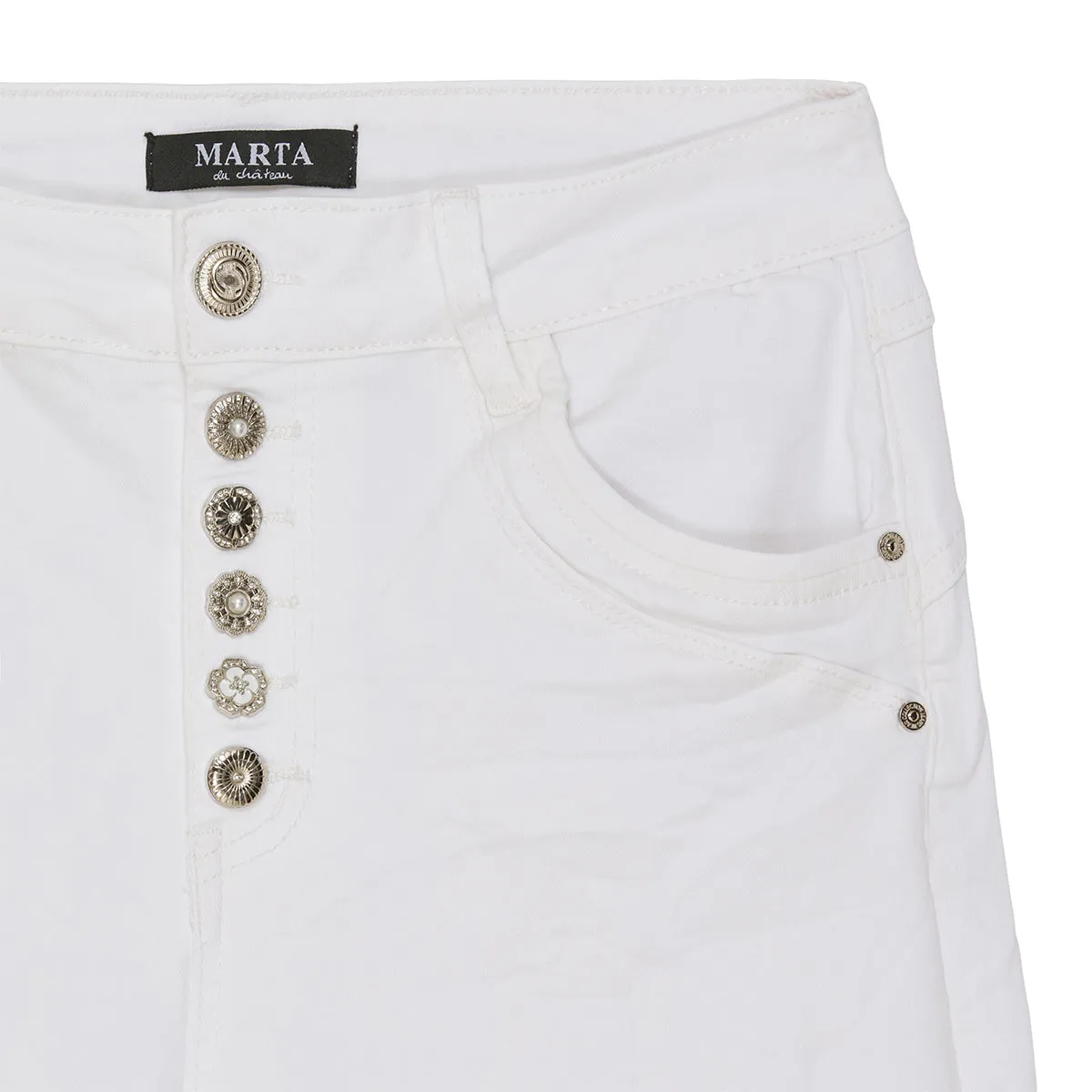 150-S26117-11 Marta du cháteau Sierra shorts white