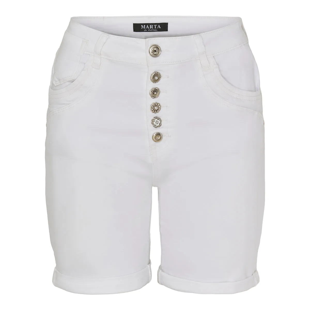 150-S26117-11 Marta du cháteau Sierra shorts white