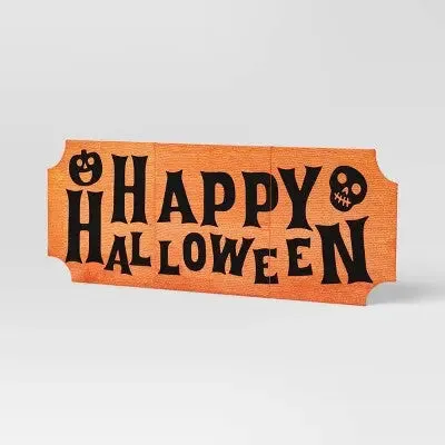 18" LED Halloween Hanging Tinsel Sign 'Happy Halloween' - Hyde & EEK! Boutique: Indoor/Outdoor