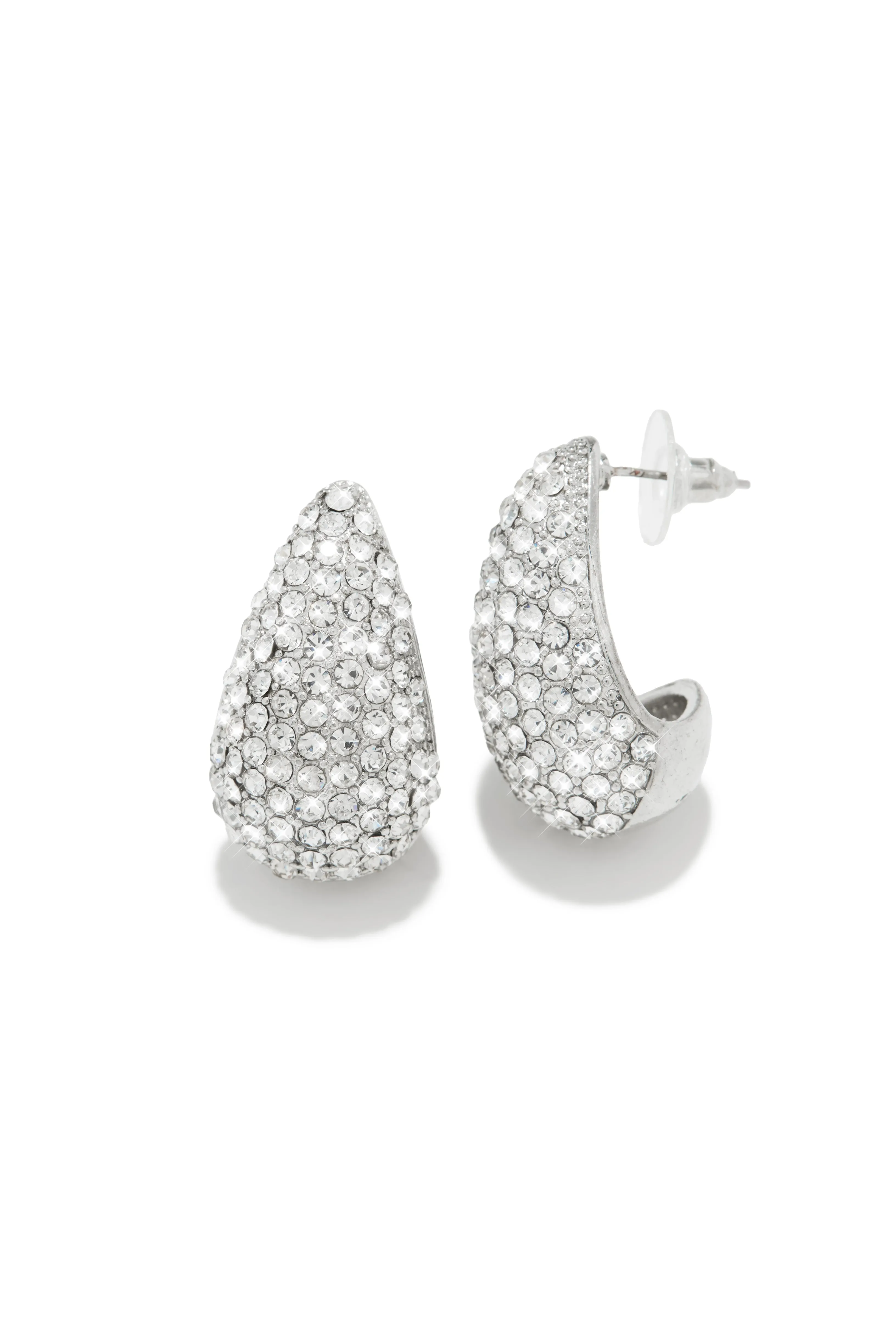 Amalia Embellished Earring - Silver