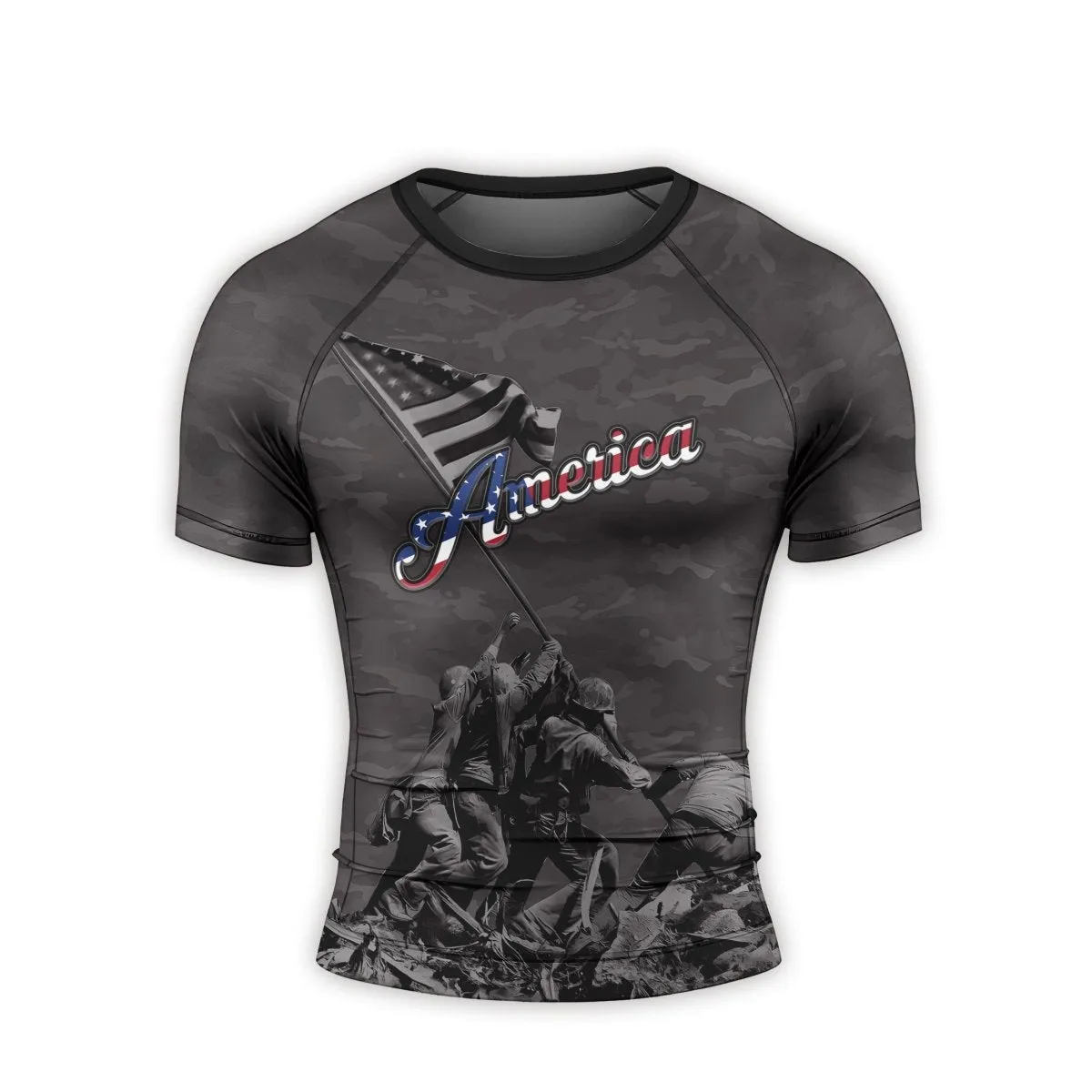 American Independence Day Men's Short Sleeve Rash Guard