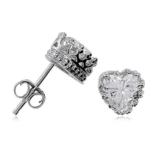 Annette Heart Stud Earrings