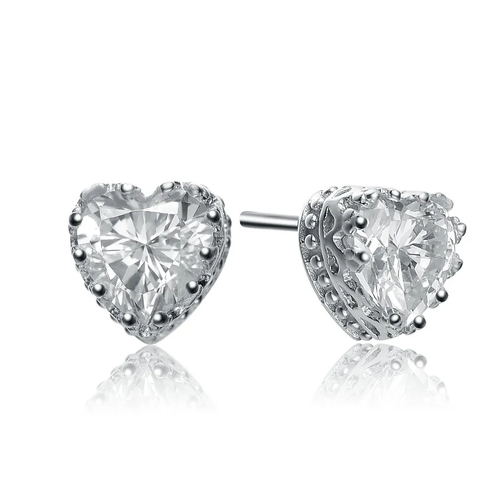 Annette Heart Stud Earrings