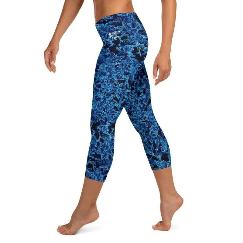 Aqua Vibe ~ Capri Leggings *
