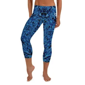Aqua Vibe ~ Capri Leggings *