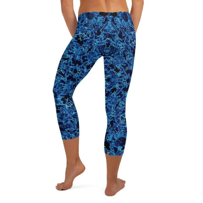 Aqua Vibe ~ Capri Leggings *