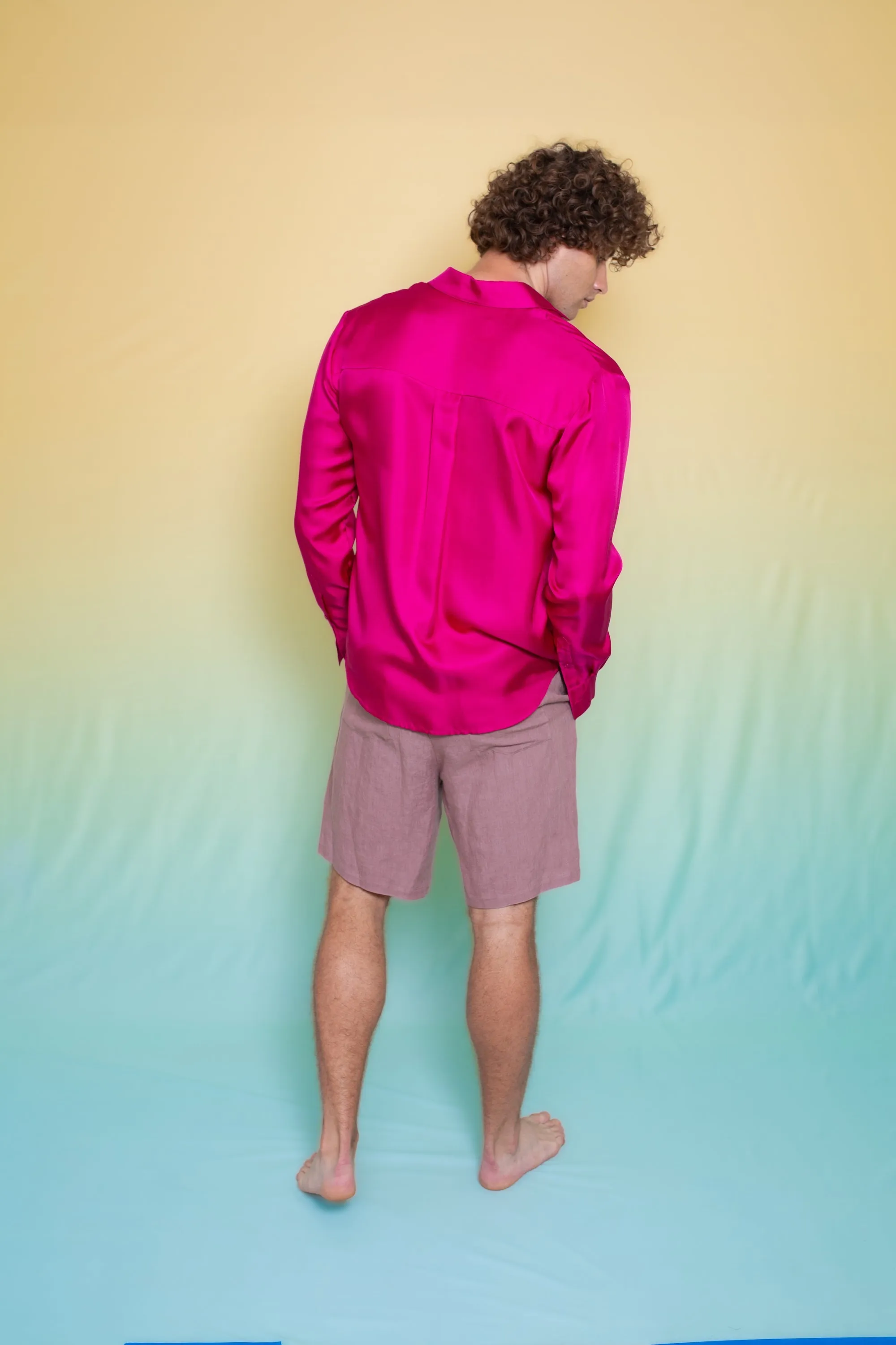 Basketball Linen Short Mink Man