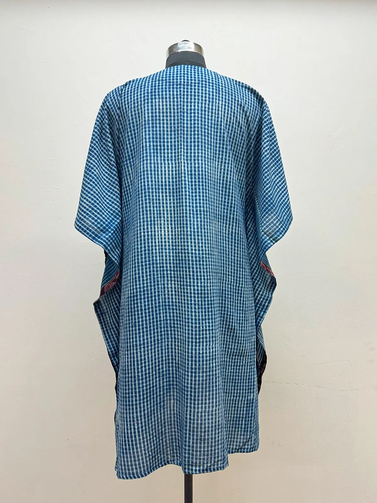 Blue Checks Kaftan Jacket