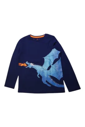 Boden Dragon Long Sleeve T-Shirt 5-6T