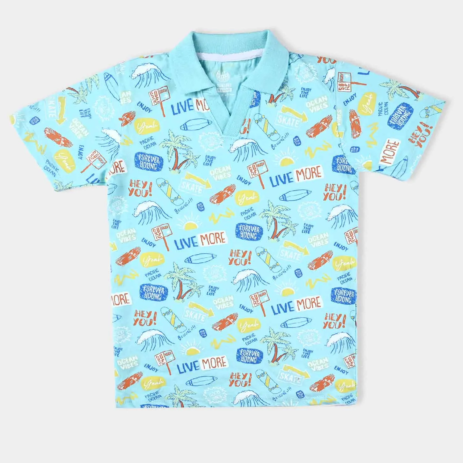 Boys Slub Jersey T-Shirts H/S Beach  T. Turquois