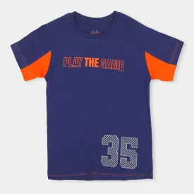 Boys T-Shirt Play The Game - NAVY