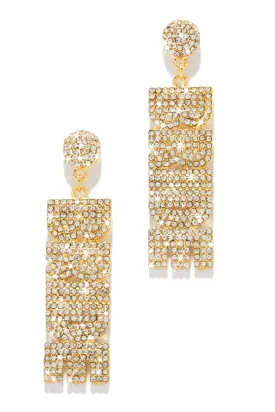 Bride Embellished Bridal Earring - Gold