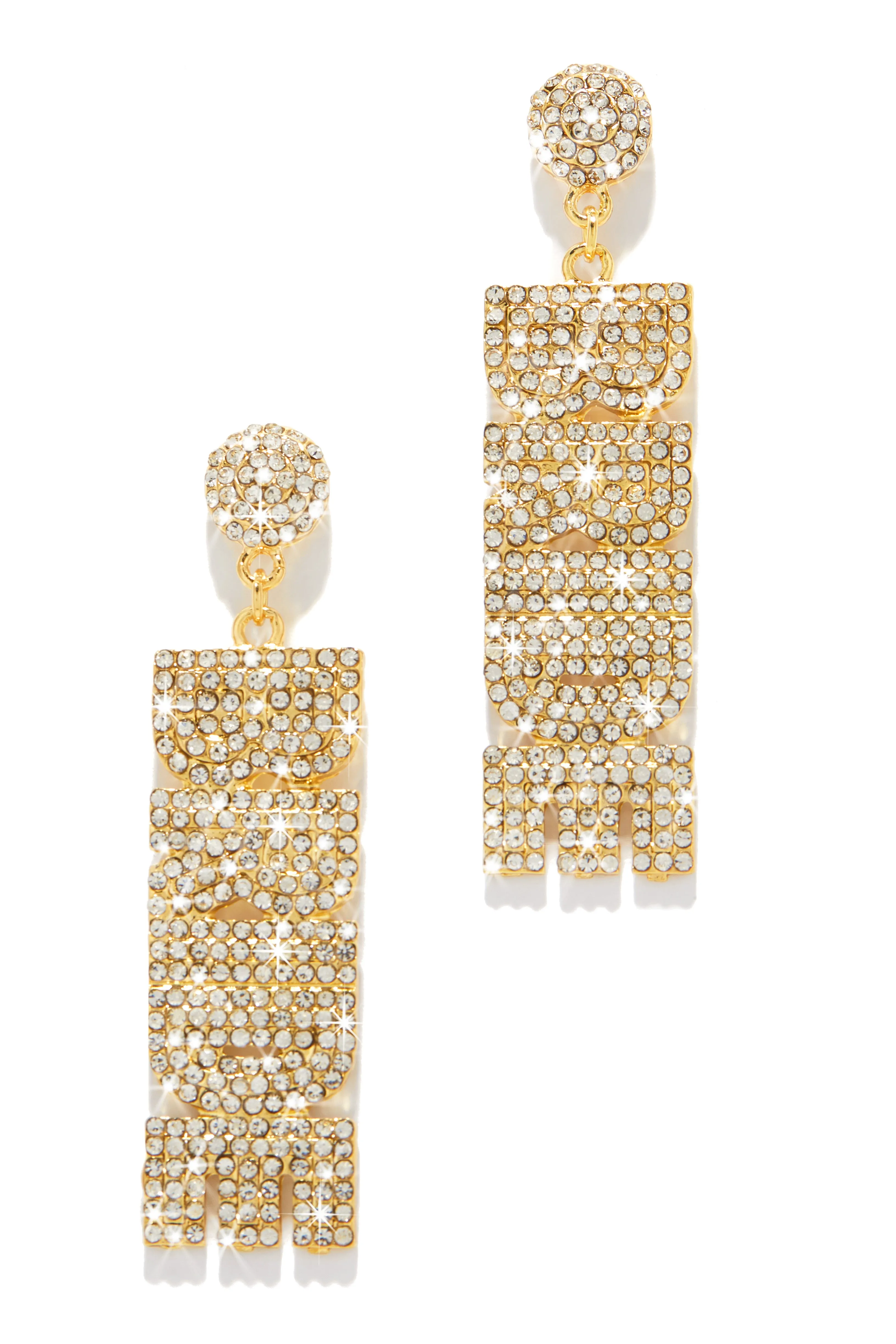 Bride Embellished Bridal Earring - Gold