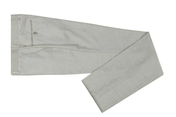 BUILD YOUR PACKAGE: Grey Slim Fit Suit (Package Includes 2 Pc Suit, Shirt, Necktie or Bow Tie, Matching Pocket Square, & Shoes)