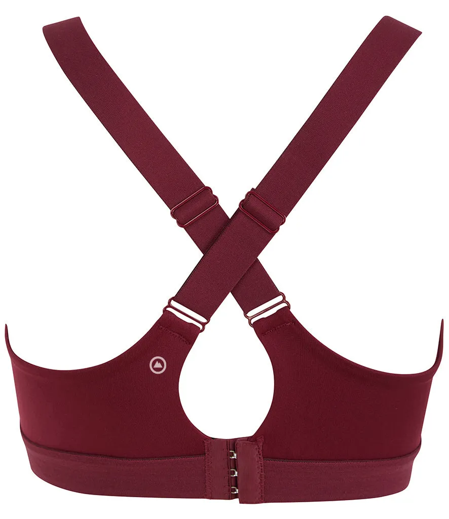 Burgundy Cross Back Bra