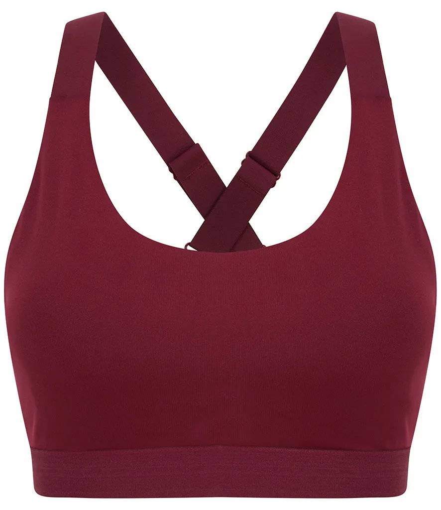 Burgundy Cross Back Bra