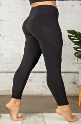 Buttery Soft Full Length Pocket Legging in Black