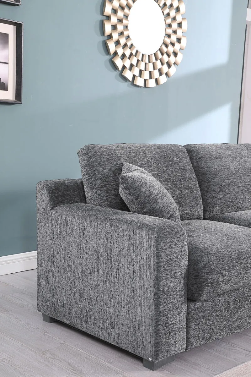 Celine - Chenille Fabric Corner Sectional Sofa With Right-Facing Chaise, Cupholders, And Charging Ports by Couch.com