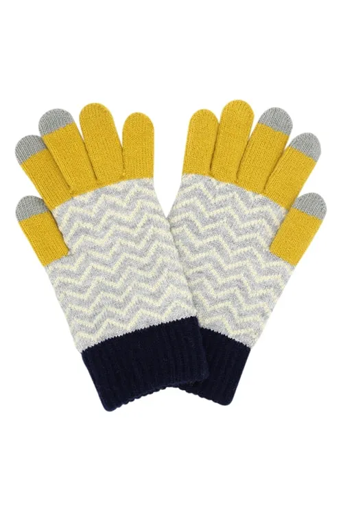 CHEVRON MULTI COLOR SMART GLOVES