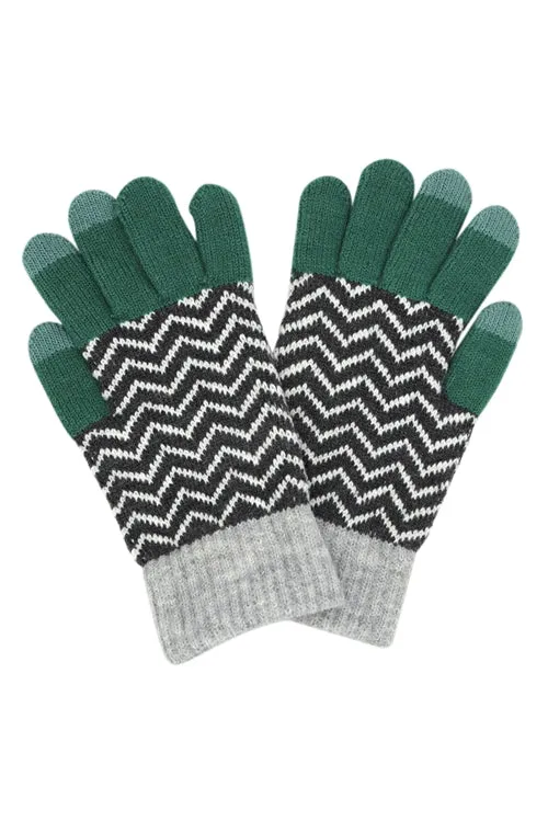 CHEVRON MULTI COLOR SMART GLOVES