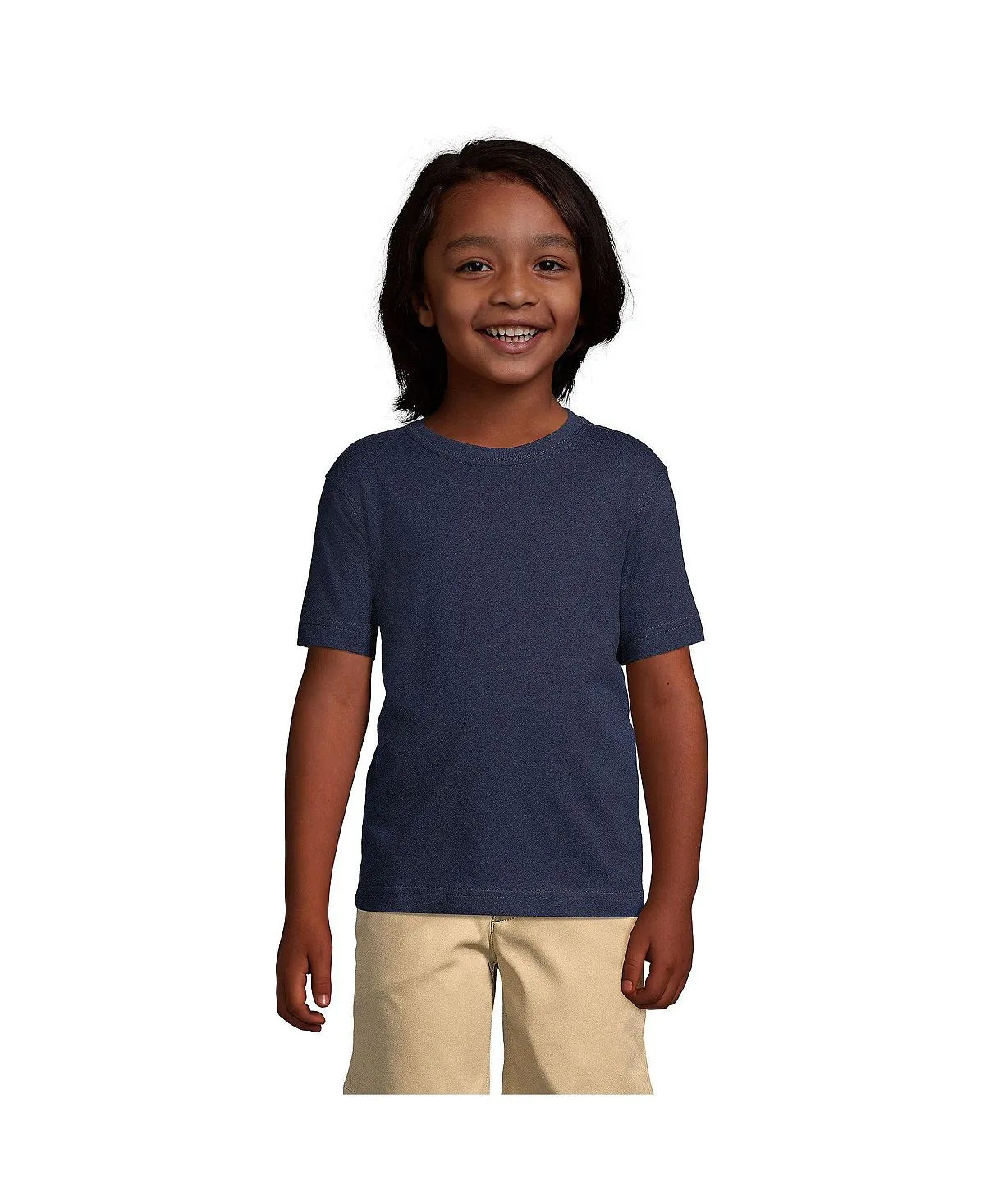 Children's school uniform Lands' End Boys Basic Short Sleeve T-Shirt