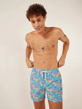 Chubbies 5.5-Inch The Tropical Bunches Swim Trunks - Bright Blue