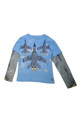 City Threads Airplane Print Long Sleeve T-Shirt 5T