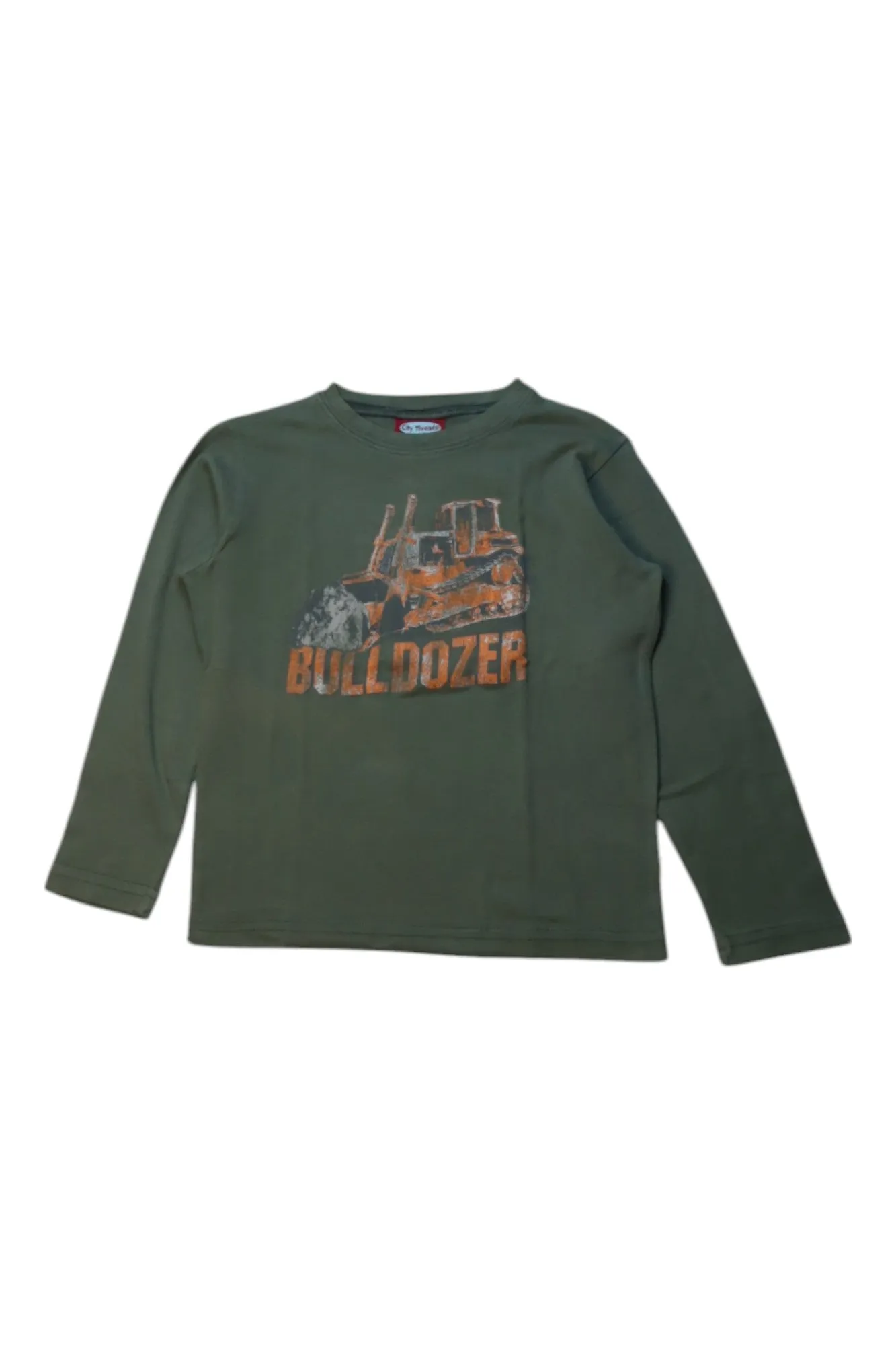 City Threads Bulldozer Long Sleeve T-Shirt - Size 5T