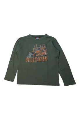 City Threads Bulldozer Long Sleeve T-Shirt - Size 5T