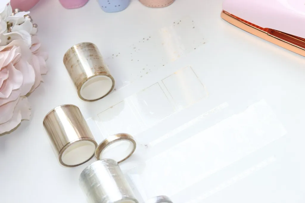 CLEAR Shimmy Washi Tape // FB Overlay 1.9in Perforated