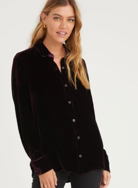 Contrast Halle Shirt - Currant