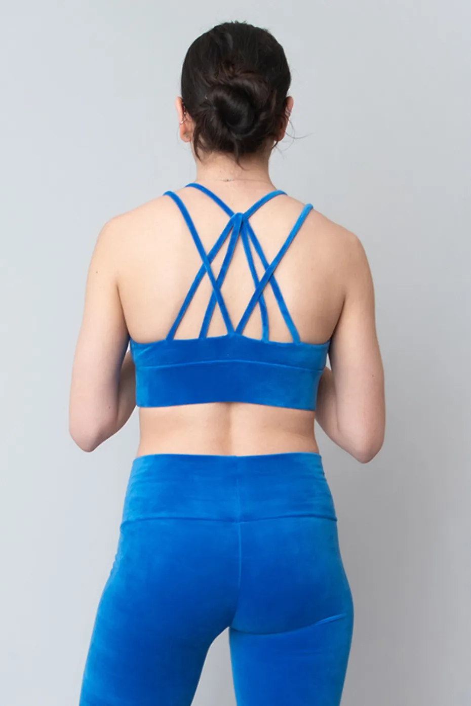 Diamondback Bra | Velour | Sapphire