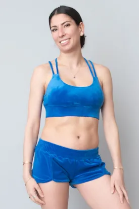 Diamondback Bra | Velour | Sapphire