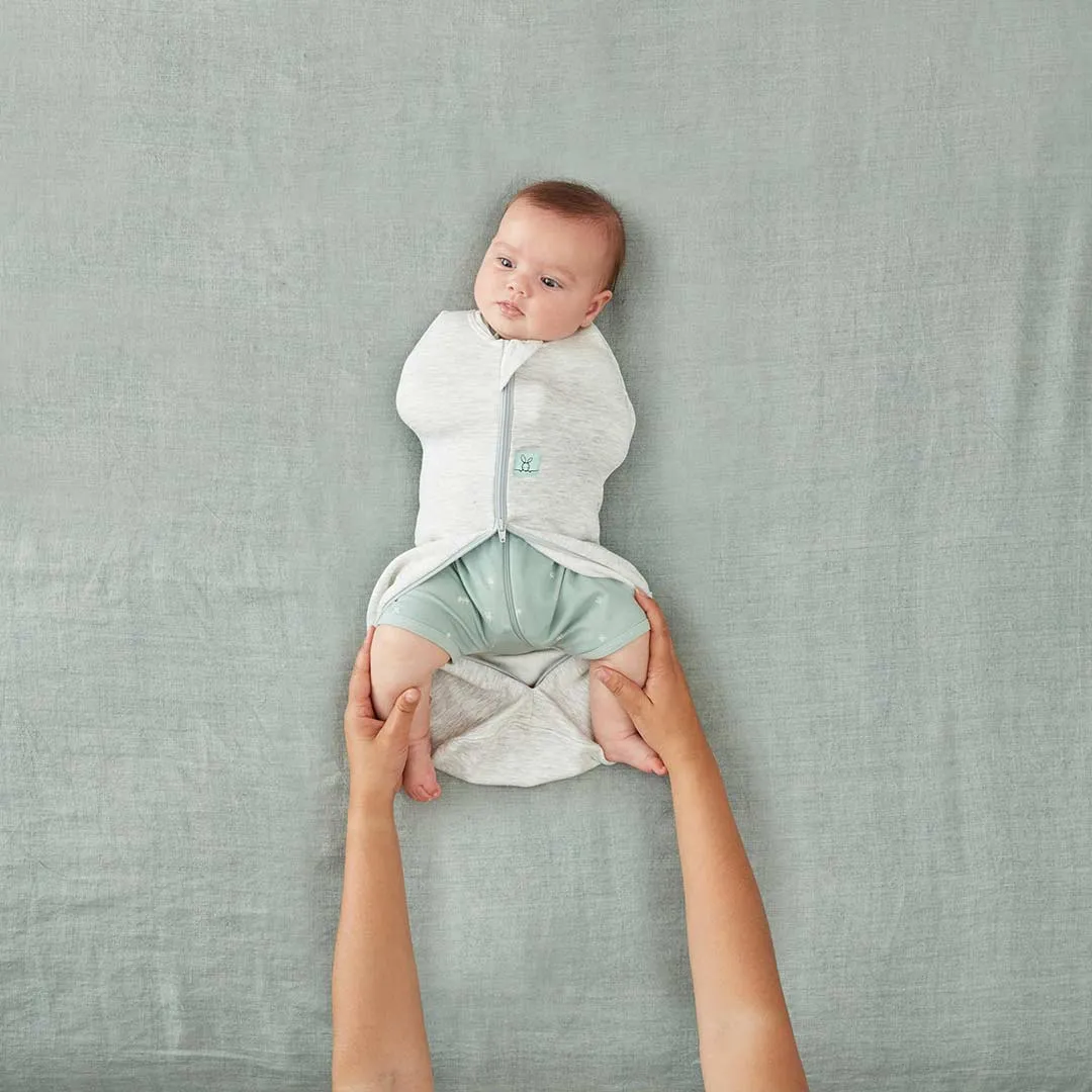 ergoPouch Organic Summer Cocoon Swaddle Sleeping Bag - Grey Marle - 0.2 TOG