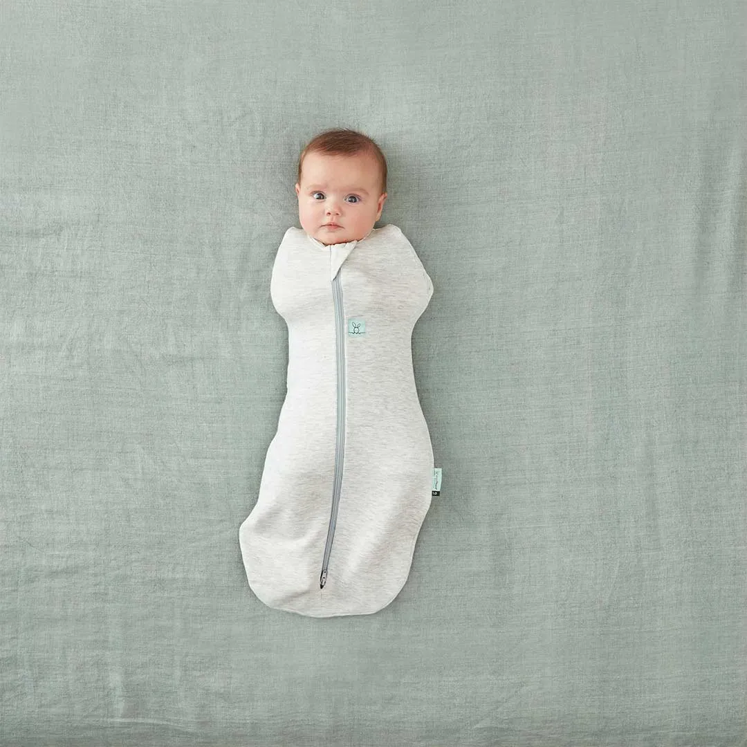 ergoPouch Organic Summer Cocoon Swaddle Sleeping Bag - Grey Marle - 0.2 TOG