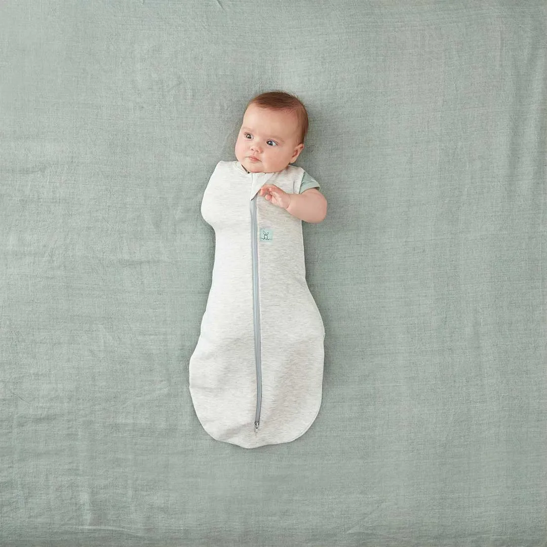 ergoPouch Organic Summer Cocoon Swaddle Sleeping Bag - Grey Marle - 0.2 TOG