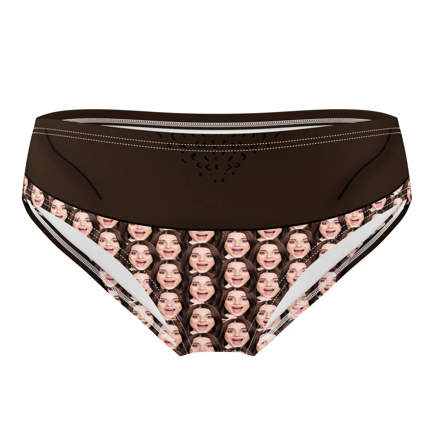 Face Mash Thong Swim Trunks