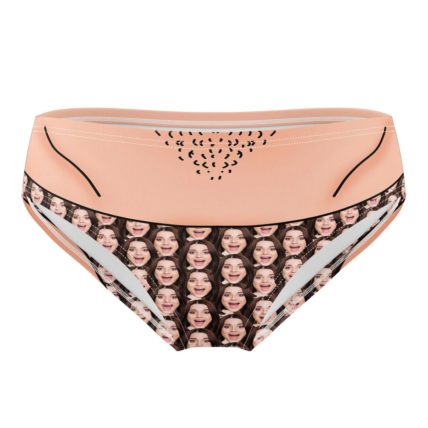 Face Mash Thong Swim Trunks