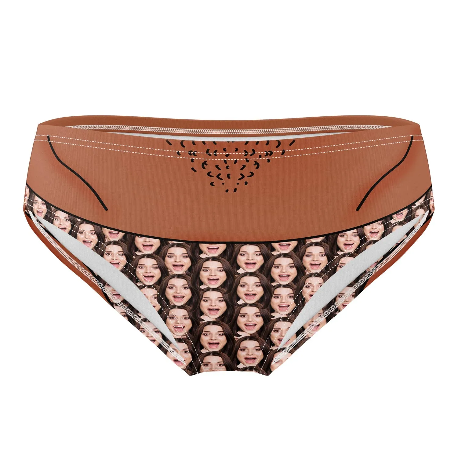 Face Mash Thong Swim Trunks