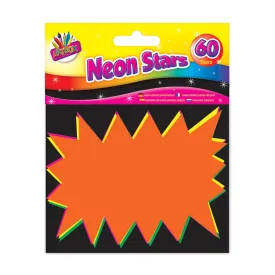Fluorescent Flashes - 60 Pack Neon Colourful Cardboard Flashcards