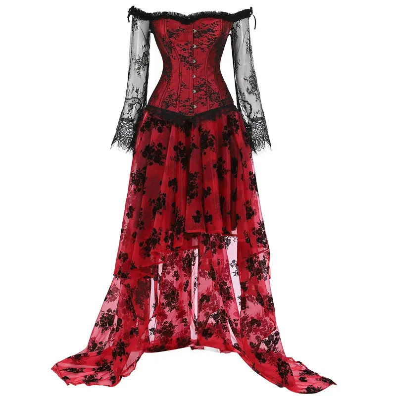 Funki Buys | Dresses | Women's Gothic Punk Corset Skirt Sets