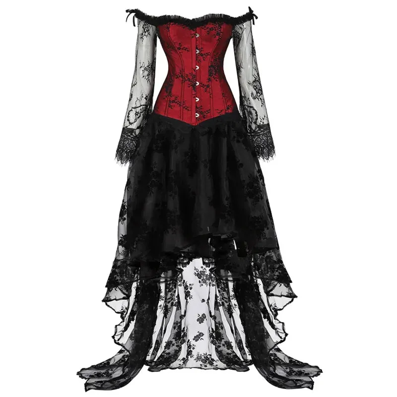 Funki Buys | Dresses | Women's Gothic Punk Corset Skirt Sets
