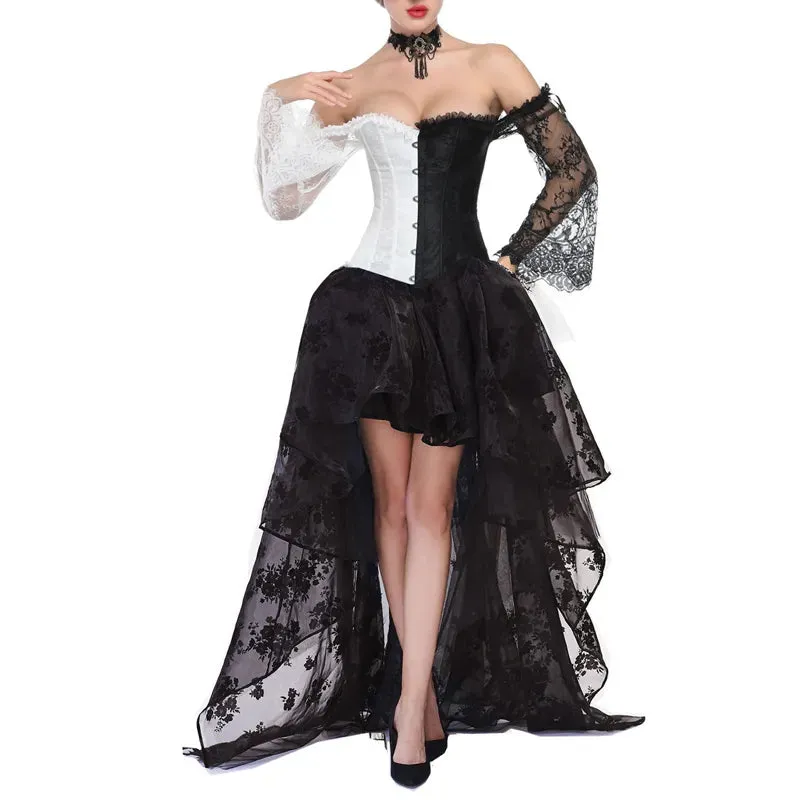 Funki Buys | Dresses | Women's Gothic Punk Corset Skirt Sets