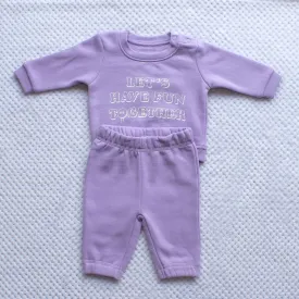 Girls tracksuits -Purple Lets have fun together