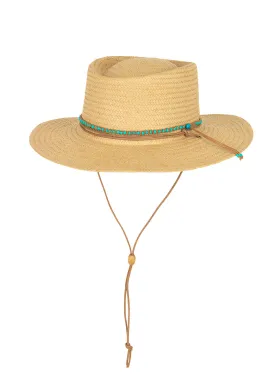 Gisele Natural/Turquoise Hat