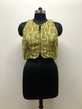 Green Sleeveless Blouse
