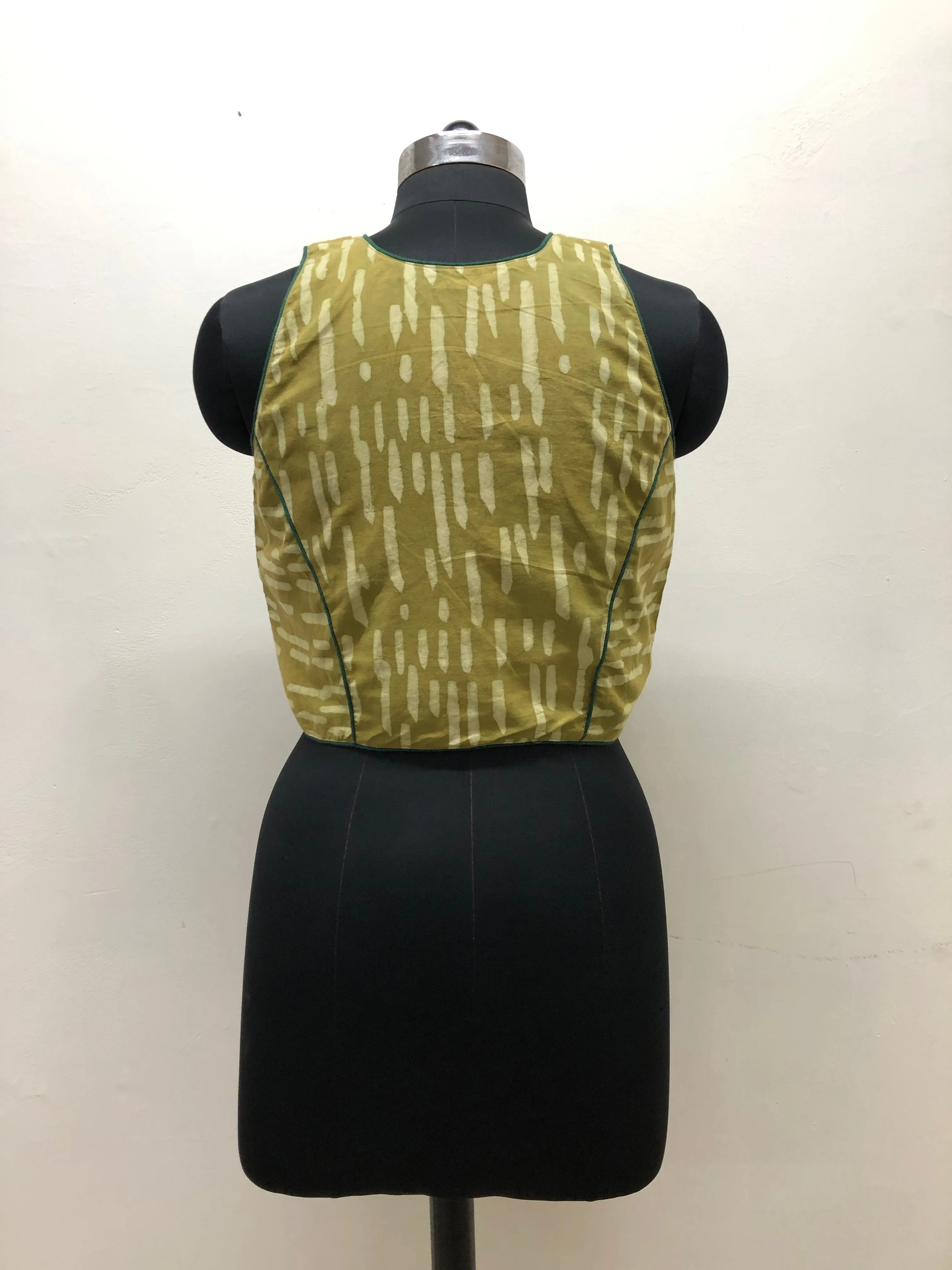 Green Sleeveless Blouse