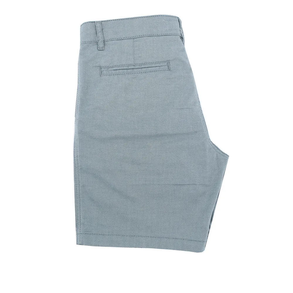 Green Slim Fit Textured Shorts