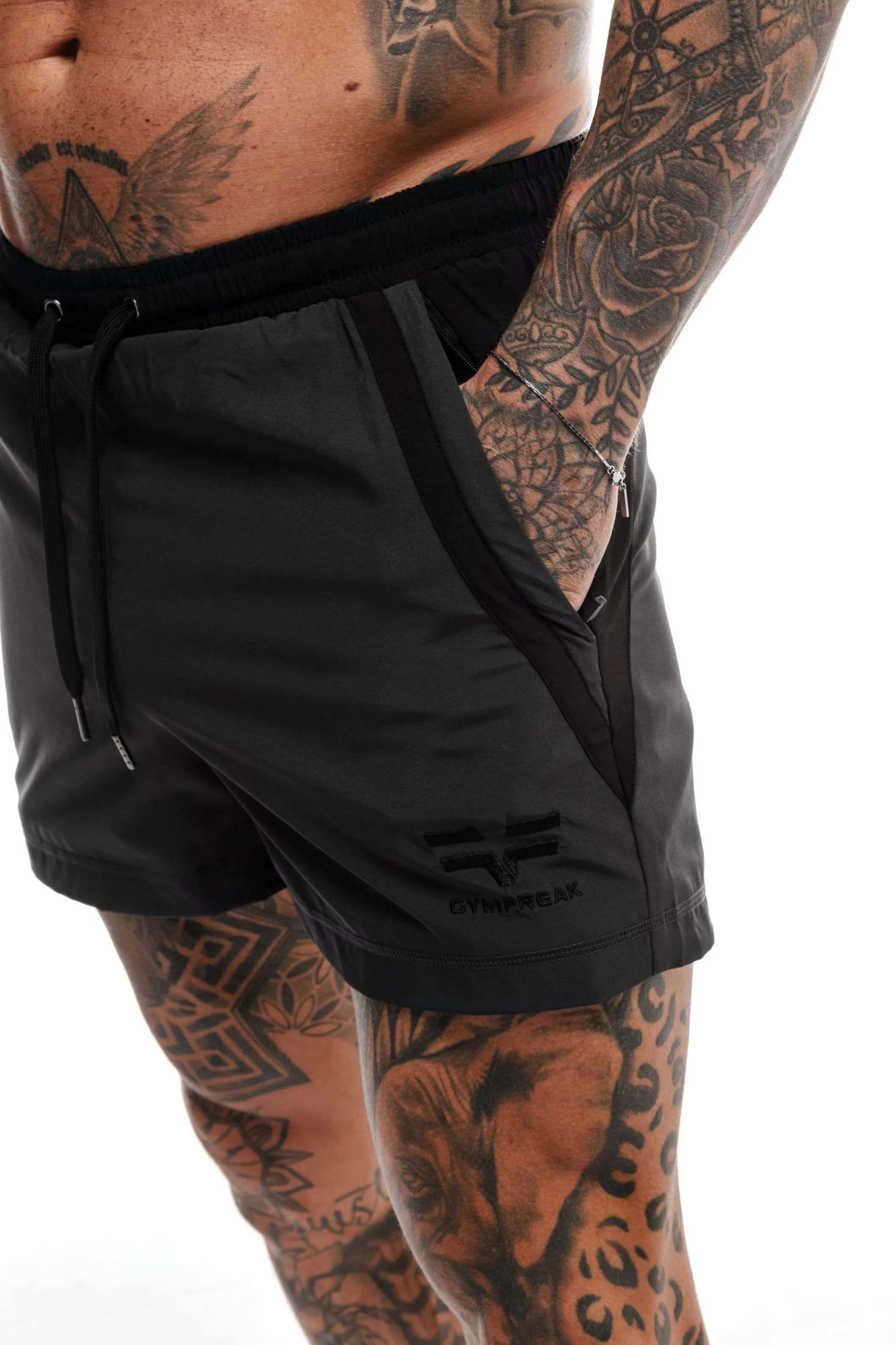 GymFreak Mens Pro Shorts - Grey 3.5 inch