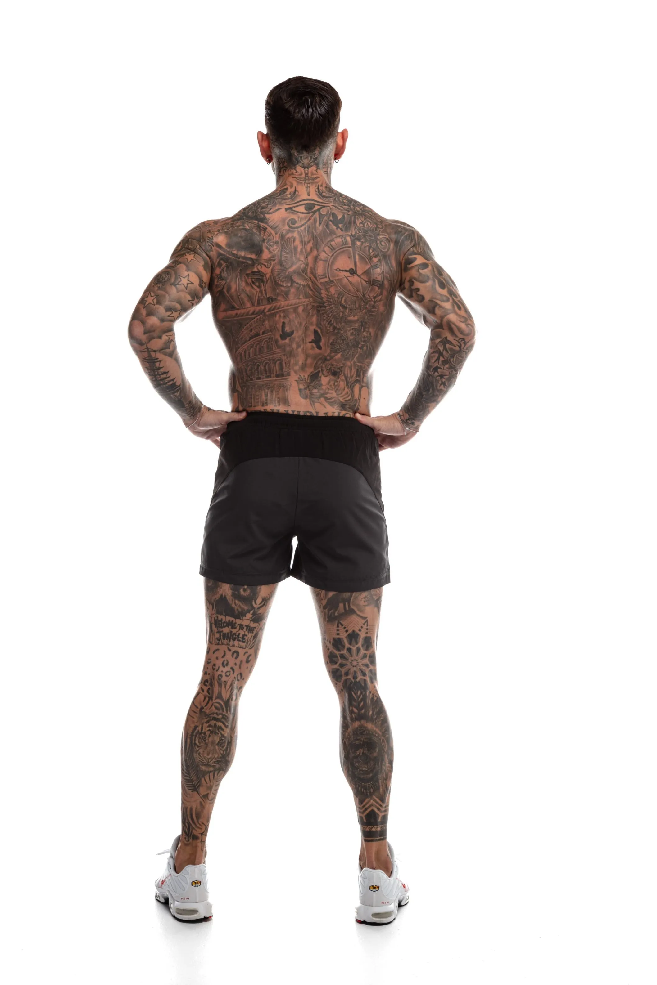 GymFreak Mens Pro Shorts - Grey 3.5 inch